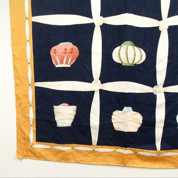 AUTH BVLGARI Silk Scarf - Picture 7 of 7